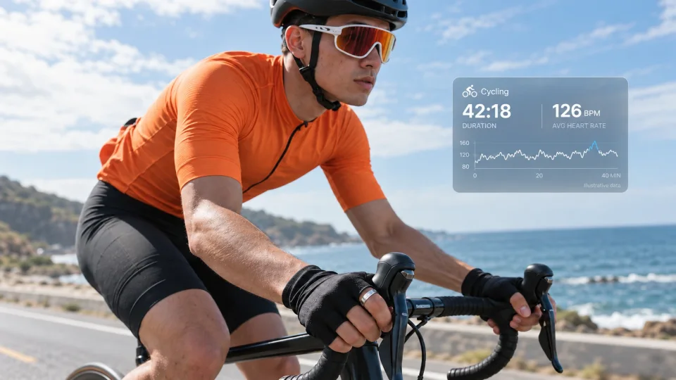 Cycling lifestyle scene