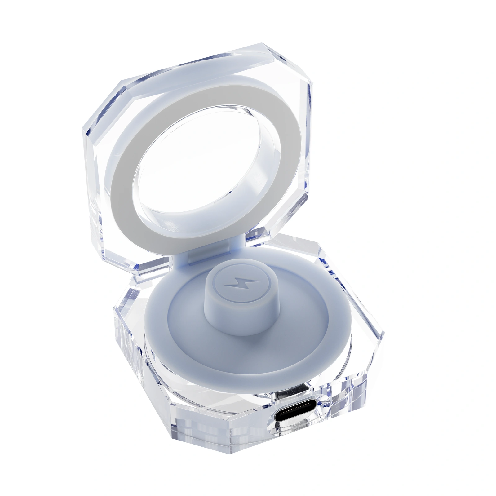OVELOR Soft Square portable ring charging case