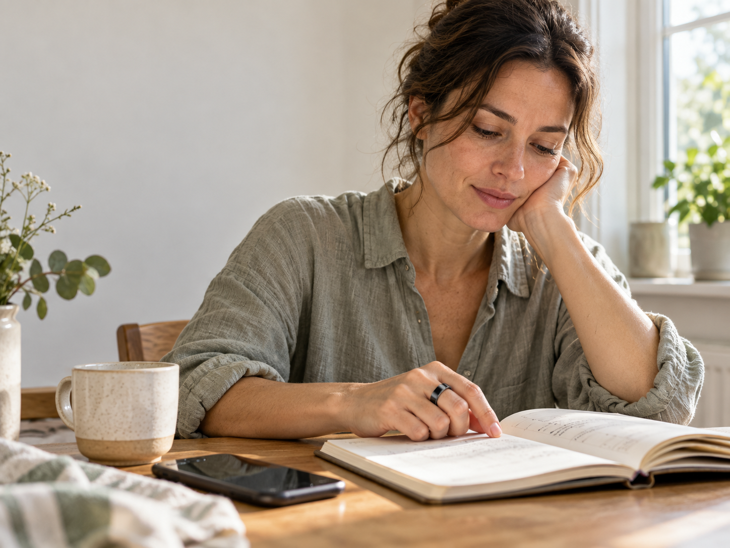 Woman reviewing supported wellness trends