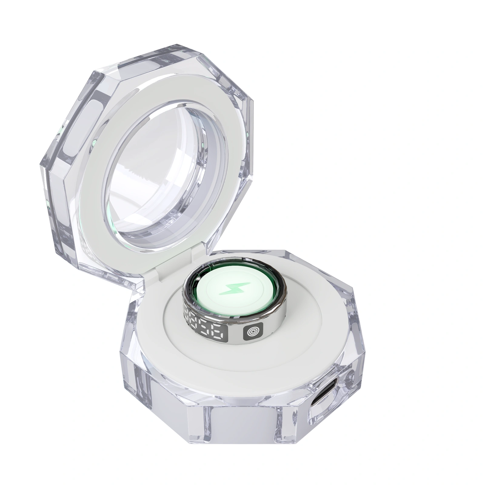 Ovelorring Smart Ring Ovelorring Smart Ring Ovelorring Smart Ring OVELOR Charging Case Octagon — smart ring image