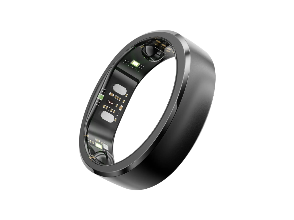 Gen 2 Matte Black Smart Ring — three-quarter product view